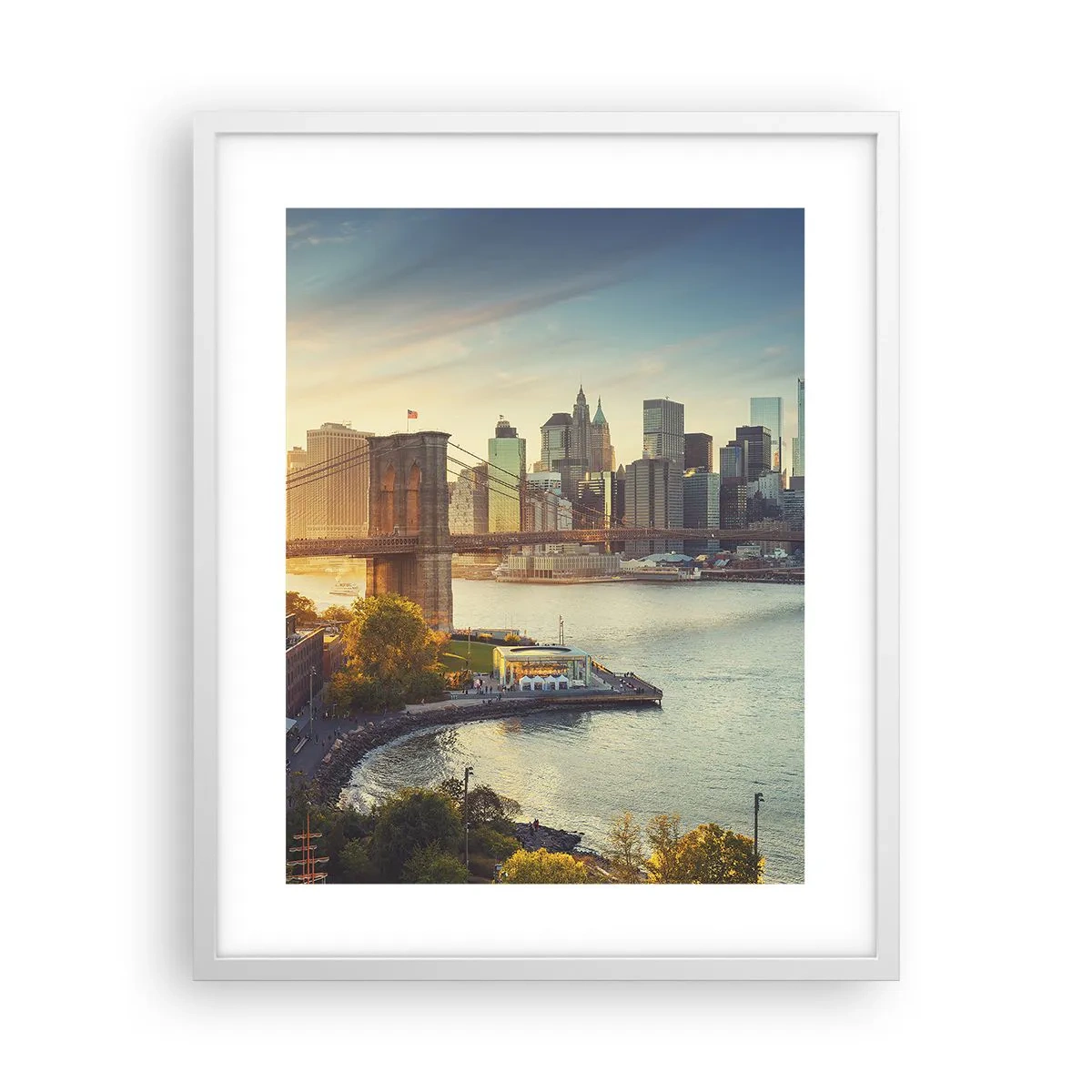 Poster in white frmae - Big City Dawn - 40x50 cm