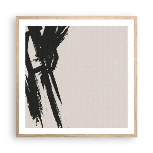 Poster in light oak frame - Uncontrollable Rush - 60x60 cm