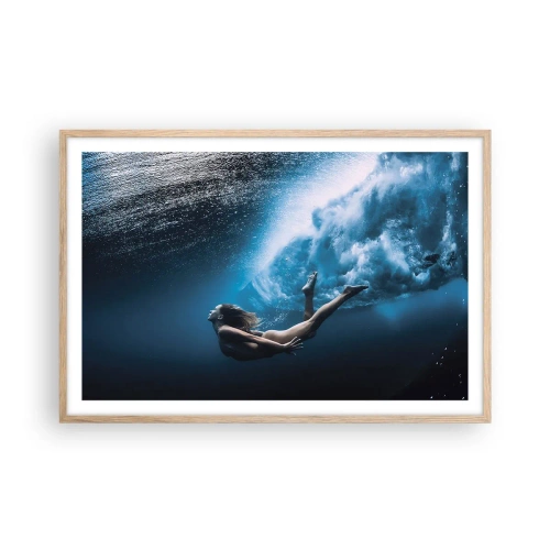 Poster in light oak frame - Contemporary Syren - 91x61 cm