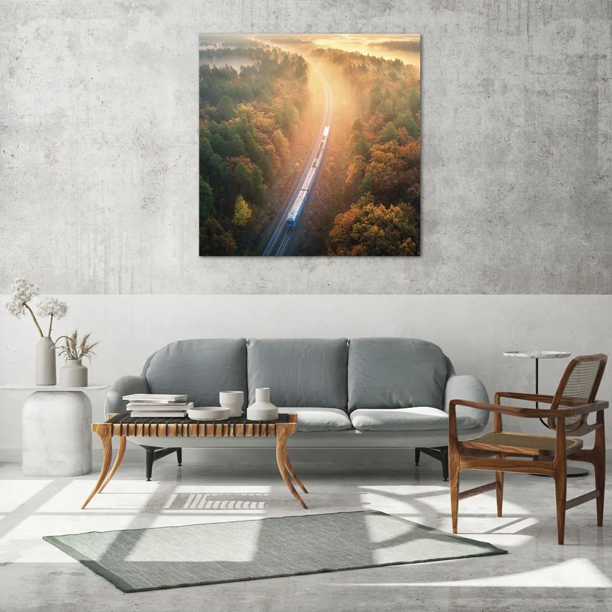 Glass picture - Autumn Trip - 30x30 cm