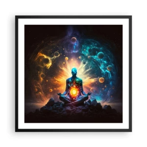 Poster in black frame - Cosmic Calm - 60x60 cm