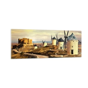 Glass picture - Don Quixote Is Coming - 140x50 cm