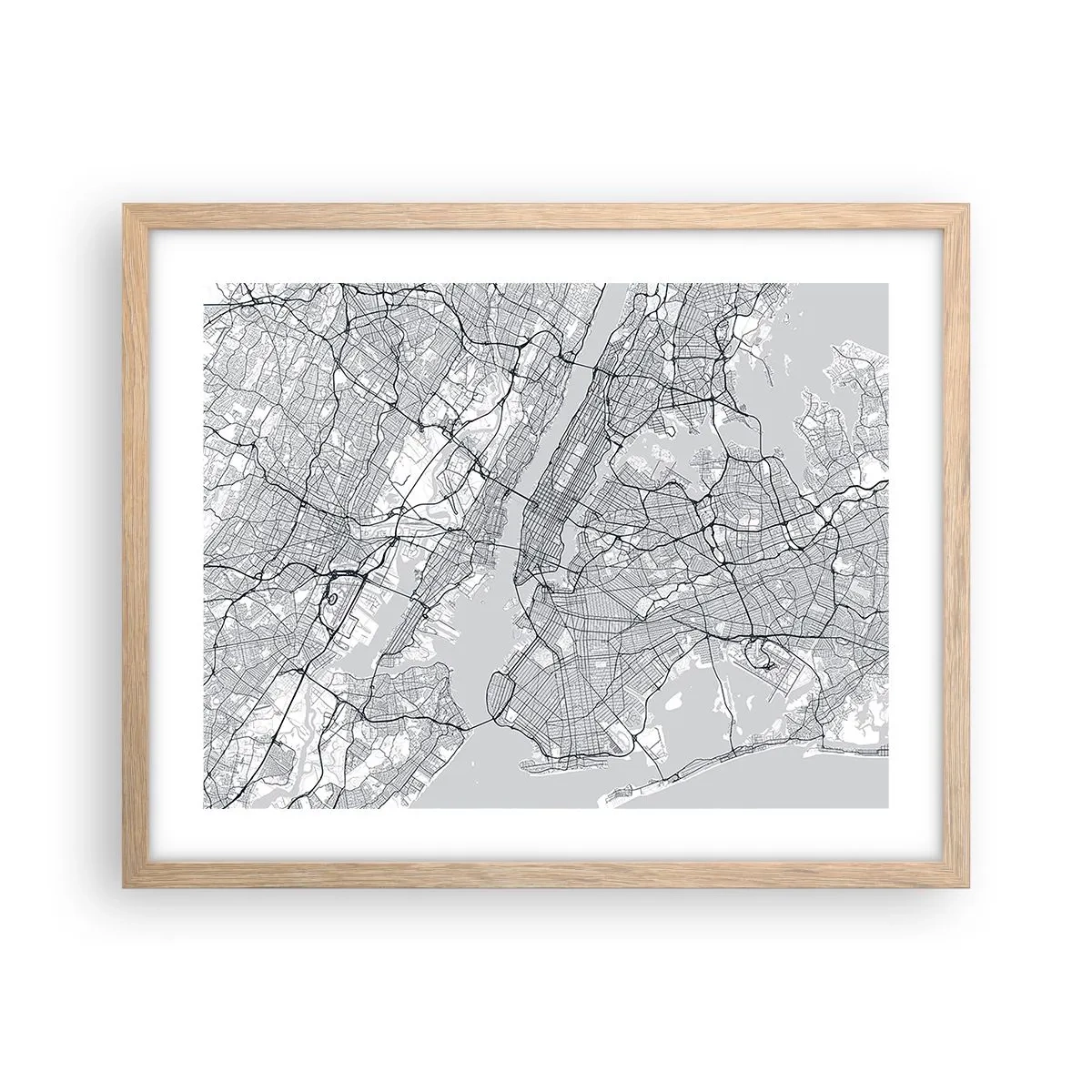 Poster in light oak frame - Anatomy of Metropolis - 50x40 cm