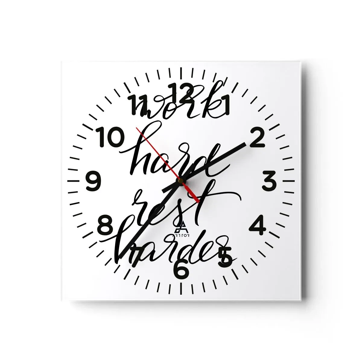 Wall clock - Clock on glass - Life  Balance - 40x40 cm