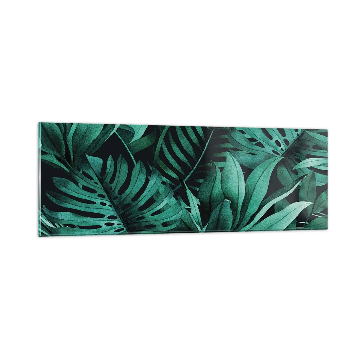 Glass picture - Depth of Tropical Green - 90x30 cm