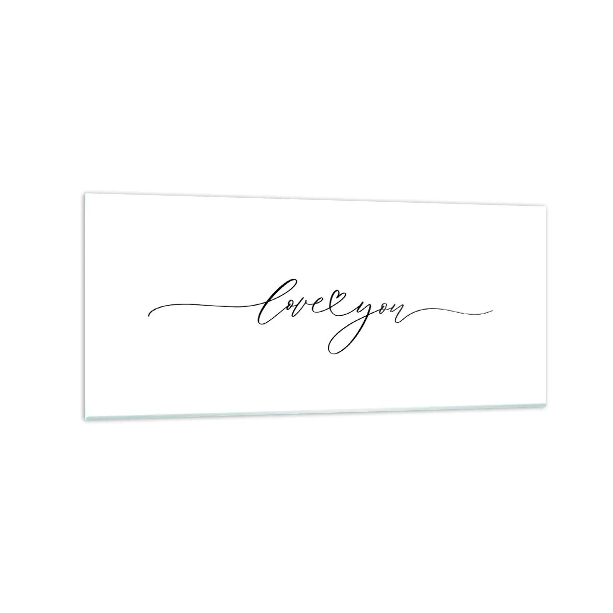 Glass picture - Black on White - 120x50 cm