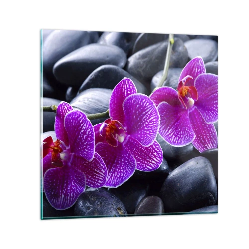 Glass picture - Stones Shining with Awe - 70x70 cm