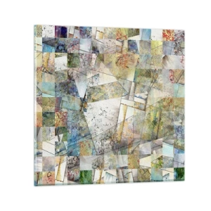 Glass picture - Geometric Reshuffling - 50x50 cm