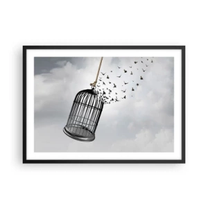 Poster in black frame - Faith…Hope…Freedom! - 70x50 cm