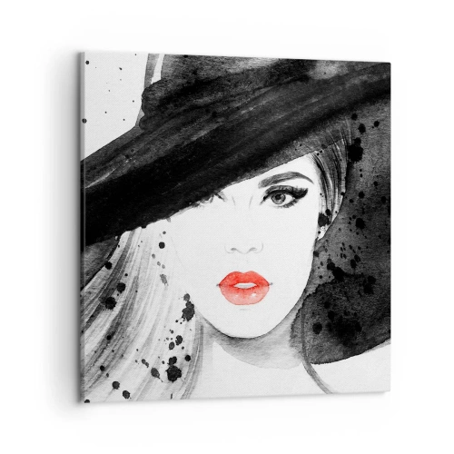 Canvas picture - Lady in Black - 50x50 cm