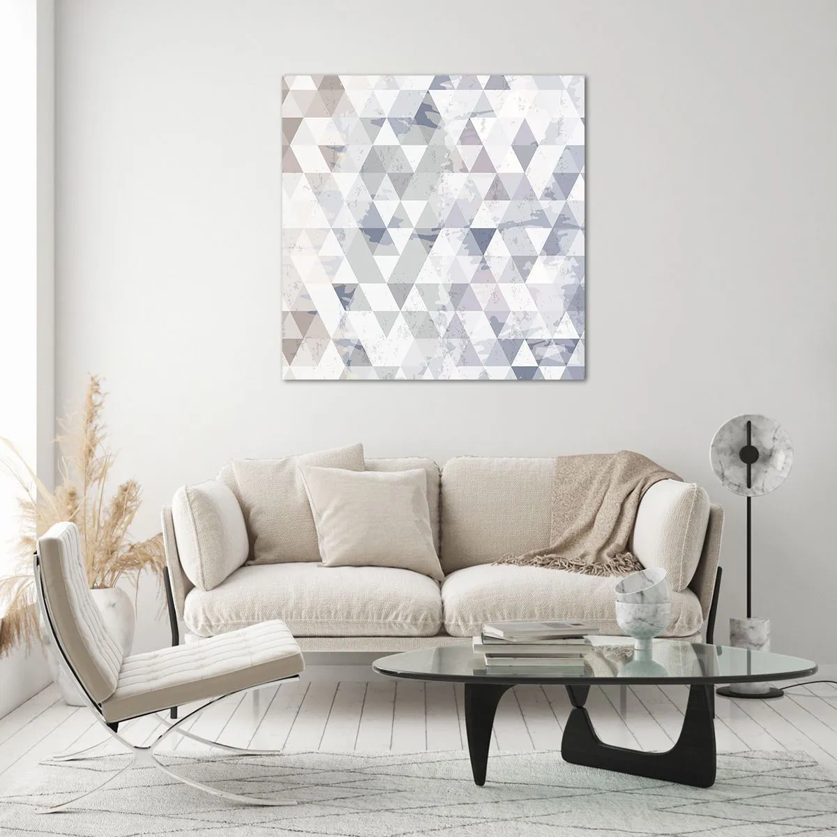 Glass picture - In the Rhythm of a Triangle - 50x50 cm