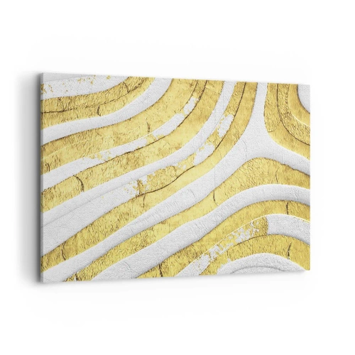 Canvas picture - Composition in White and Gold - 100x70 cm