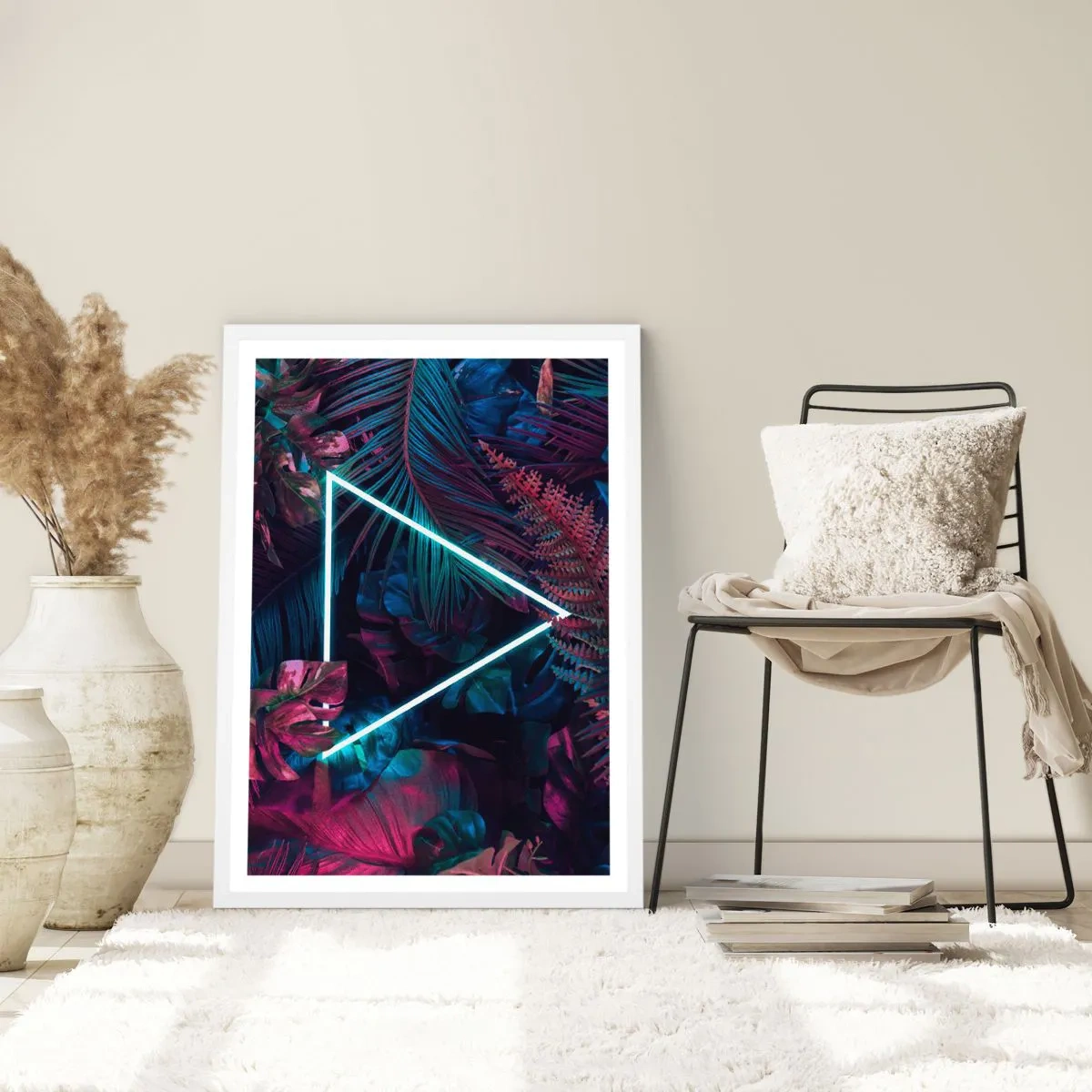 Poster in white frmae - Disco Style Garden - 40x50 cm