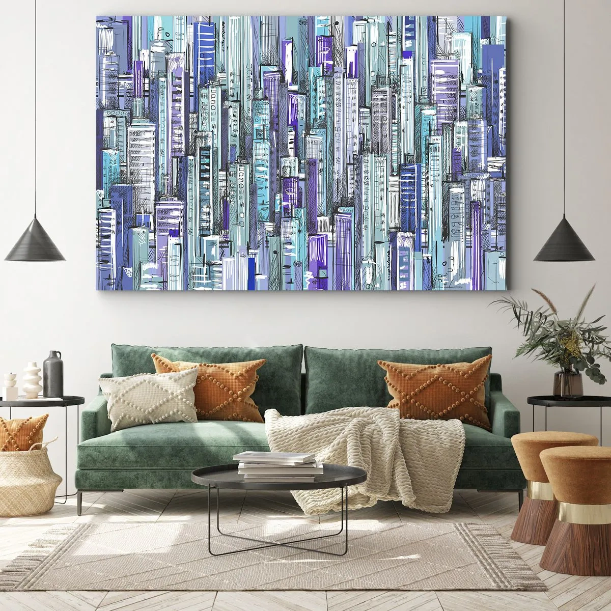 Canvas picture - Blue as the Sky - 120x80 cm