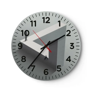 Wall clock - Clock on glass - And Yet It Is Possible - 40x40 cm