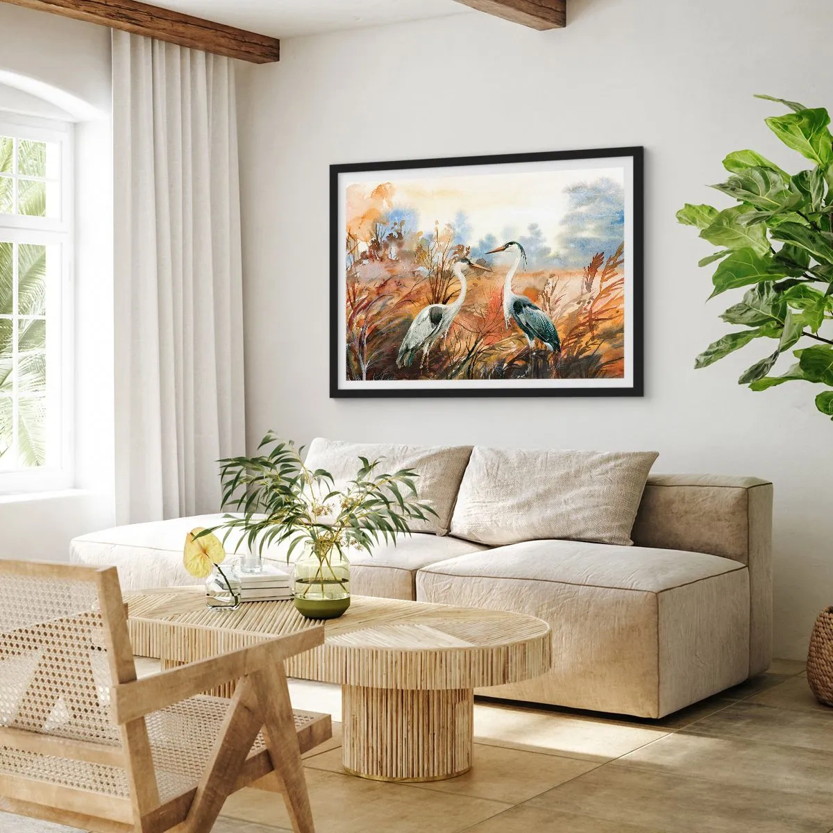 Poster in black frame - Where to in Autumn? - 40x30 cm