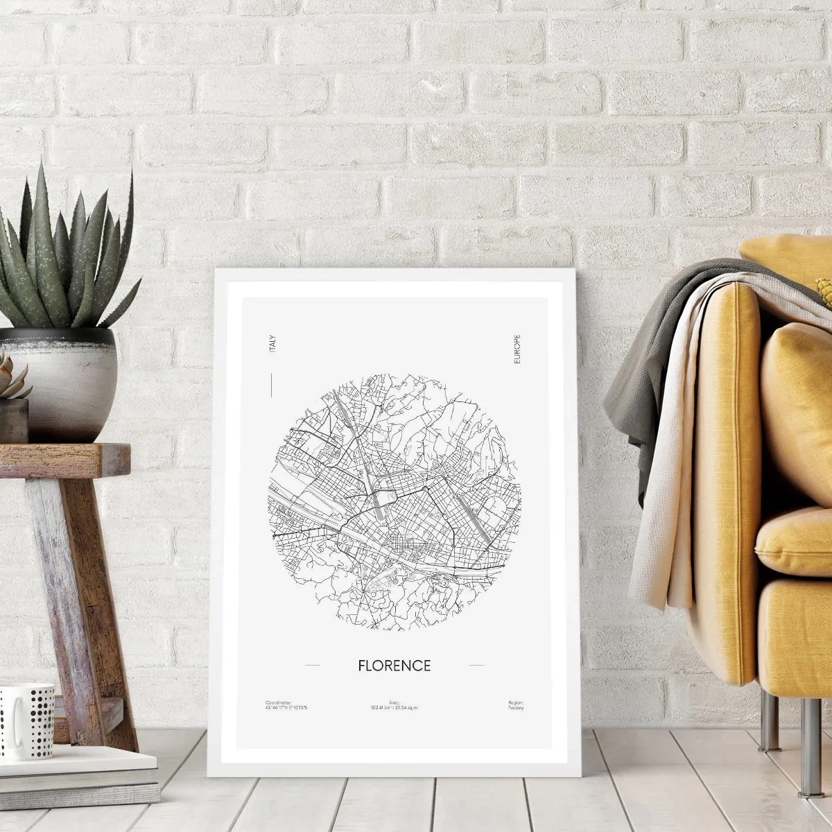 Poster in white frmae - Anatomy of Florence - 61x91 cm