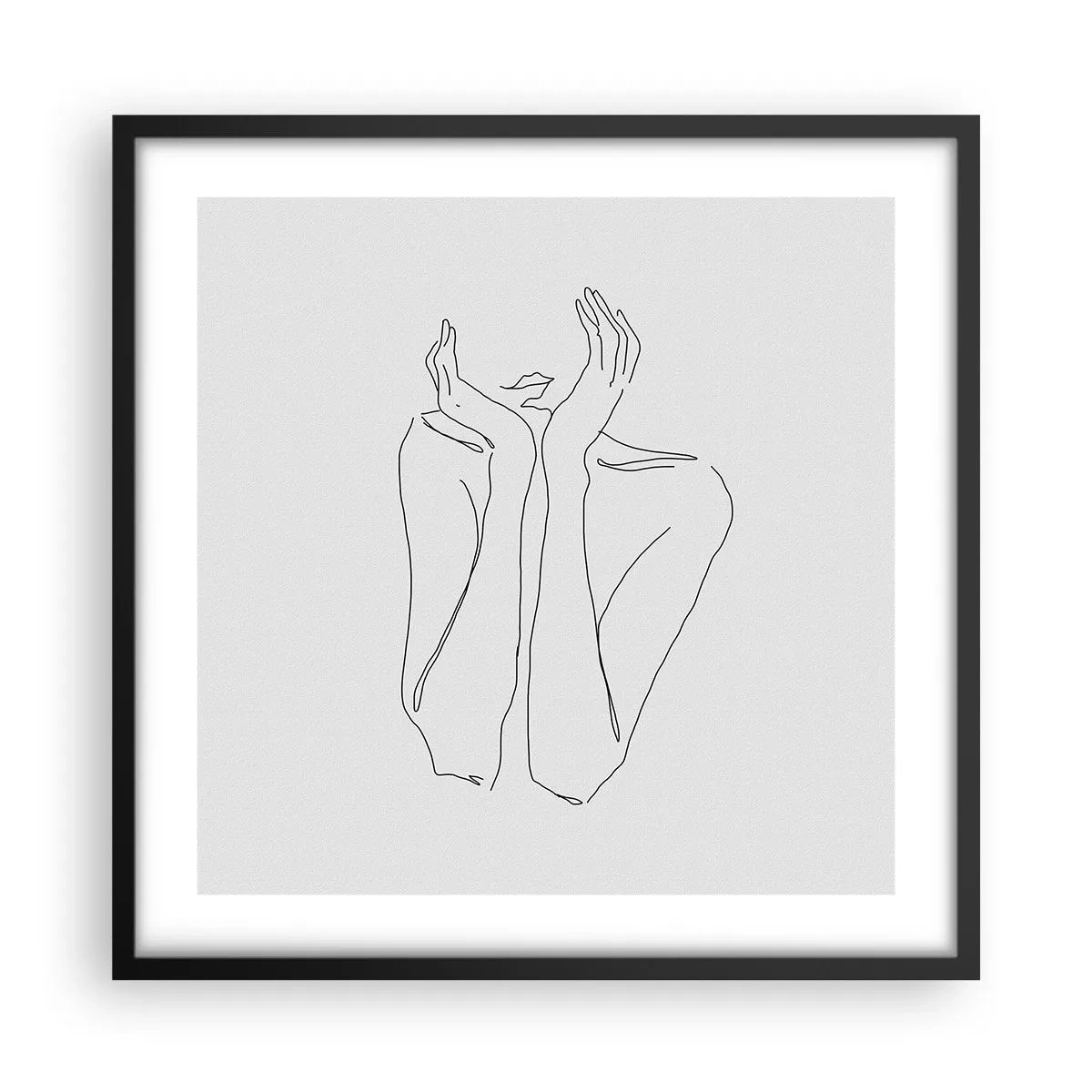 Poster in black frame - What Girls Are Dreaming of - 50x50 cm