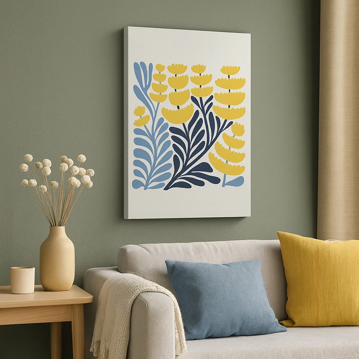 Canvas picture - Sunny Flowerbed - 50x70 cm