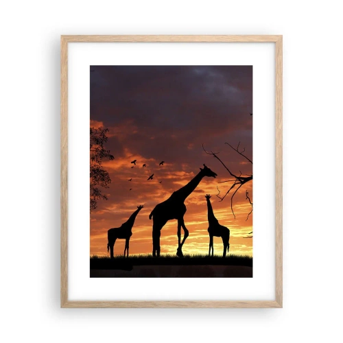 Poster in light oak frame - Small Dinner among Close Ones - 40x50 cm