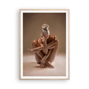 Poster in light oak frame - Unity of Body and Spirit - 70x100 cm