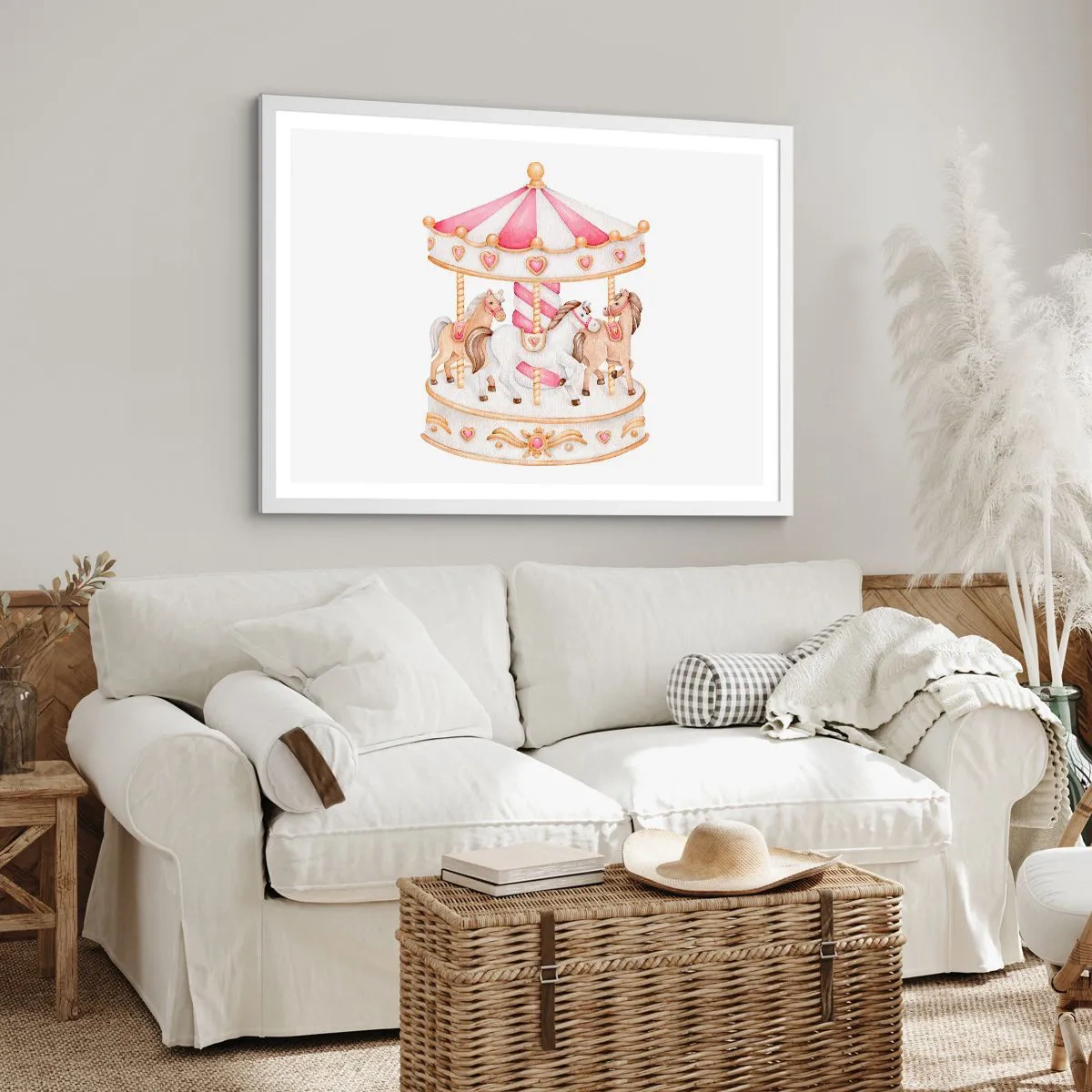 Poster in white frmae - Sweet World of Childhood - 70x50 cm