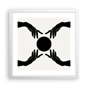 Poster in white frmae - Secret Sign - 40x40 cm