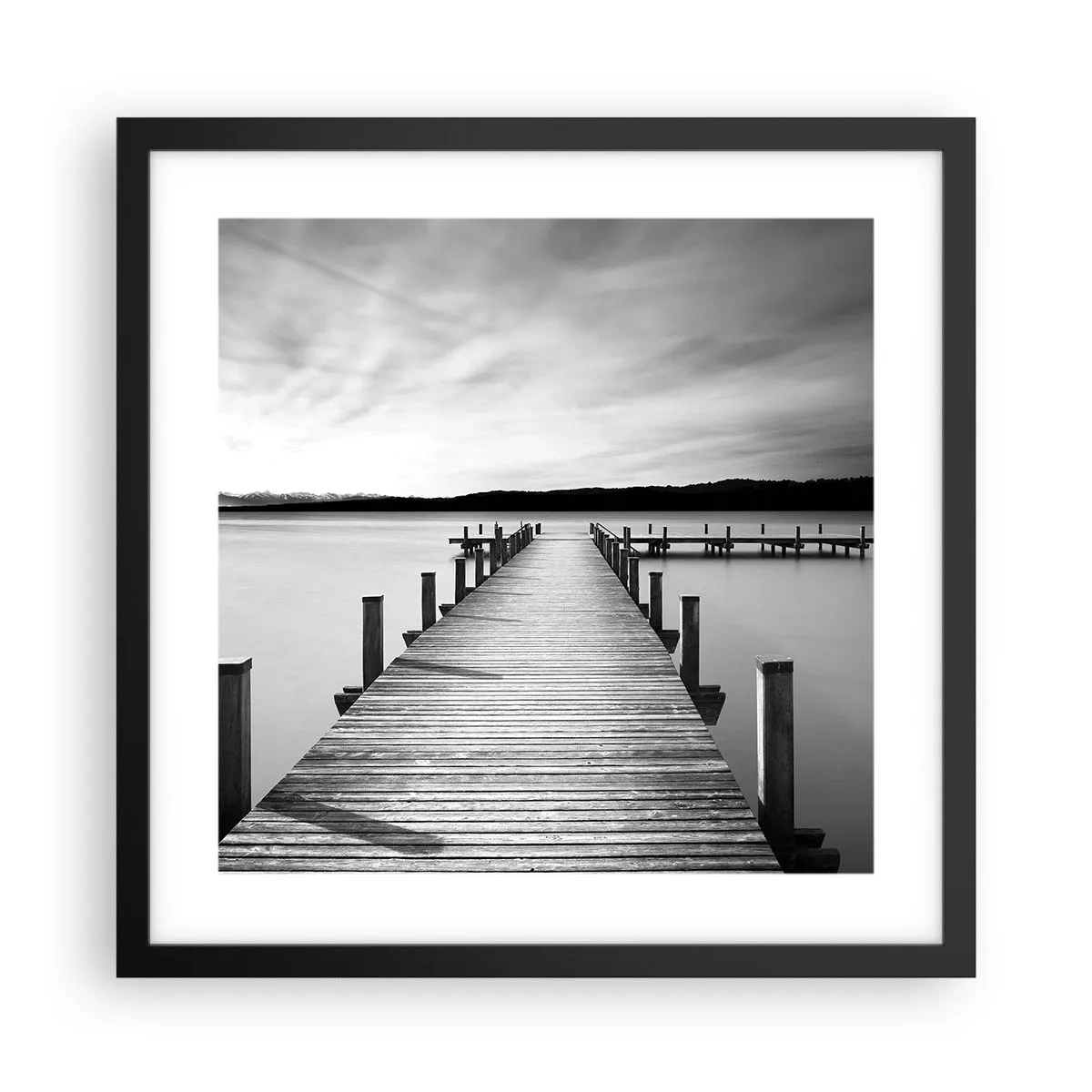 Poster in black frame - Lake of Peace - 40x40 cm