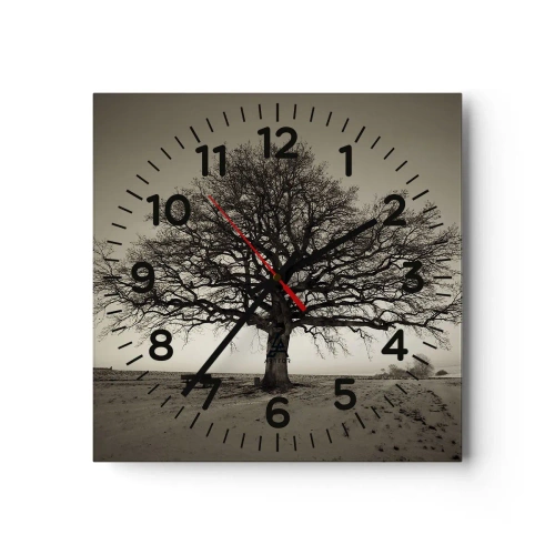 Wall clock - Clock on glass - From Here to Eternity - 30x30 cm