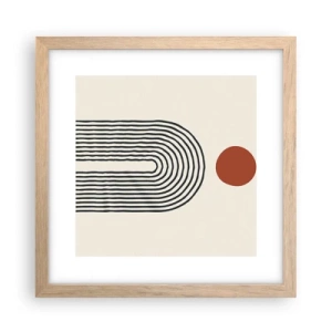 Poster in light oak frame - Magnetism of Shapes and Colours - 30x30 cm
