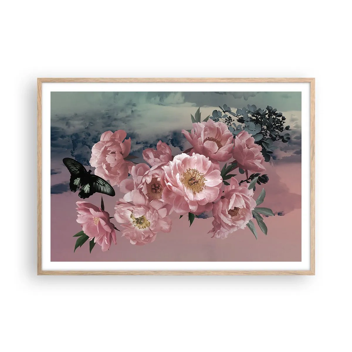 Poster in light oak frame - Peak of Romanticism - 100x70 cm