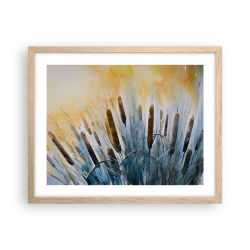 Poster in light oak frame - Coolness of Water, Heat of the Sun - 50x40 cm