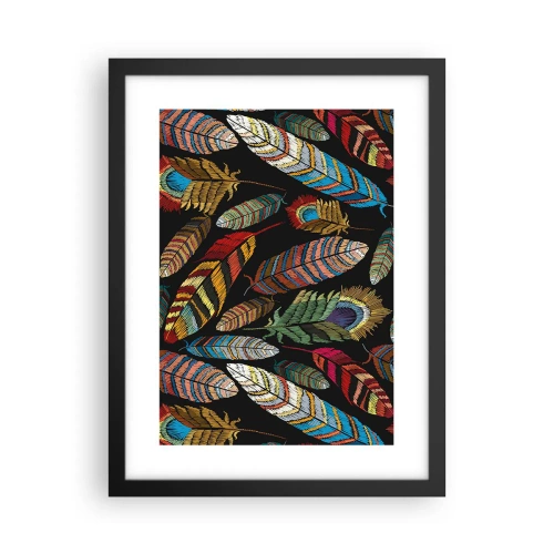 Poster in black frame - Bird Carnival - 30x40 cm