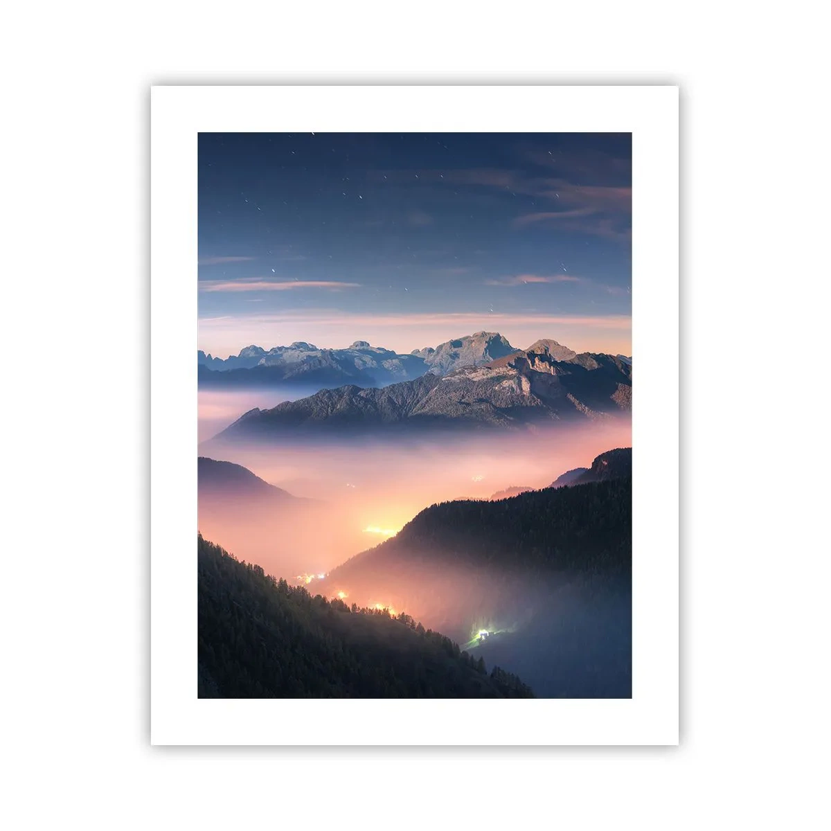 Poster - Light in the Valleys - 40x50 cm