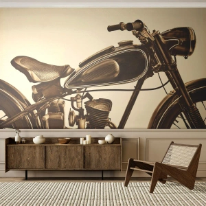 Photo Wallpaper Premium Sand - Longing for Classics - Motorbike, Vintage, Automotive - 500x350 cm