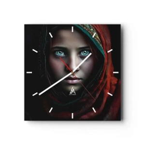 Wall clock - Clock on glass - Eastern Princess - 30x30 cm
