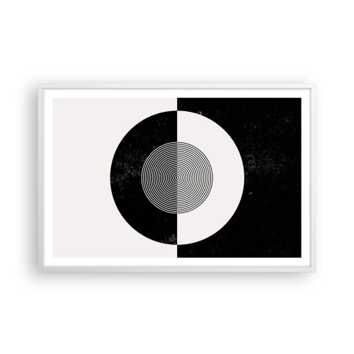 Poster in white frmae - Harmony in Black and White - 91x61 cm