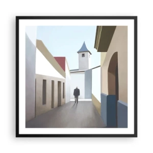 Poster in black frame - Sunny Walk - 60x60 cm