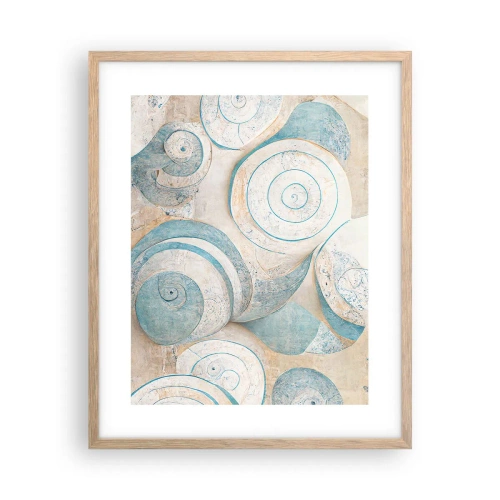 Poster in light oak frame - What Does a Shell Hide? - 40x50 cm