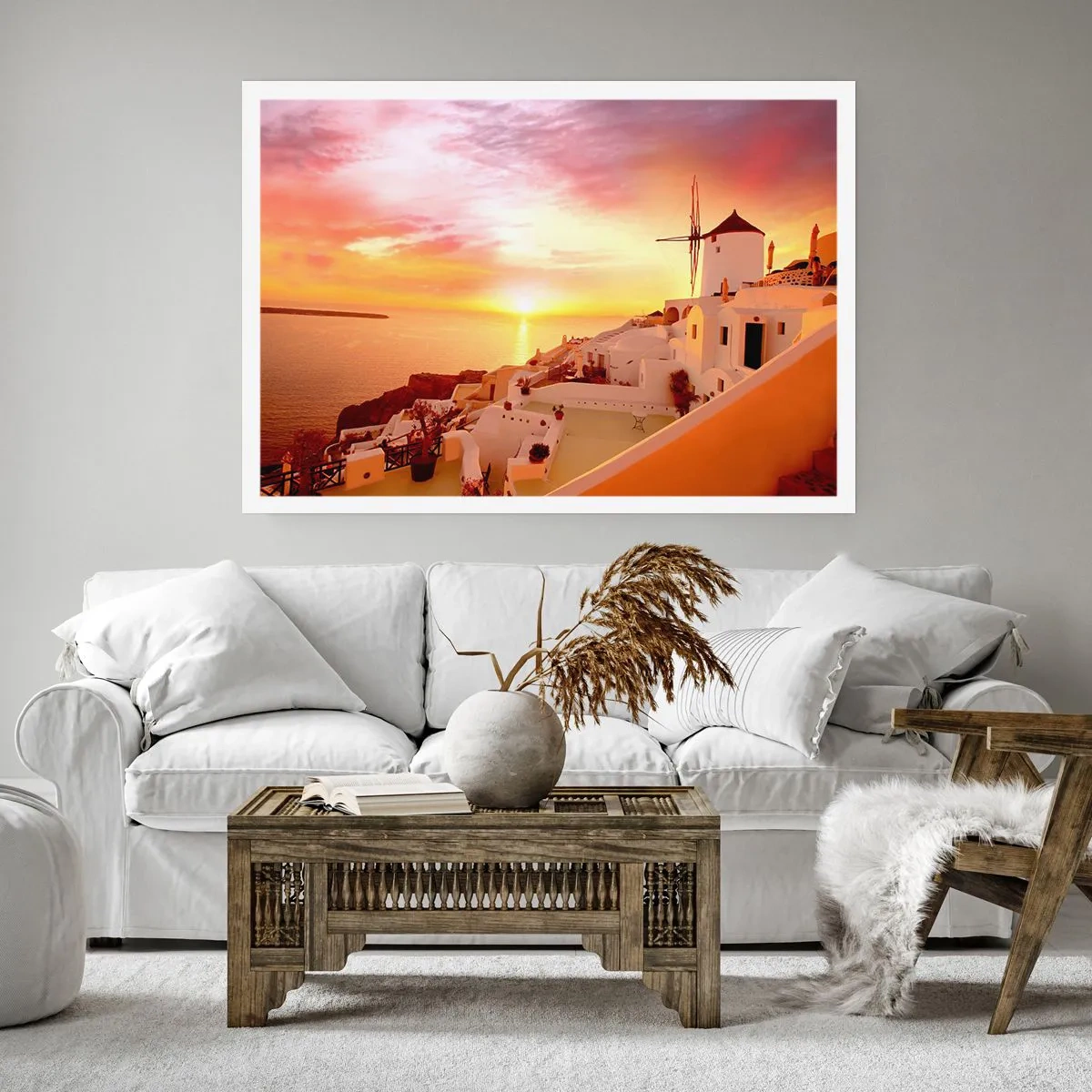 Poster - Melting in White and Gold - 70x50 cm