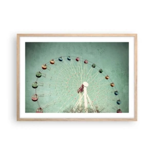 Poster in light oak frame - Come Have Fun - 70x50 cm