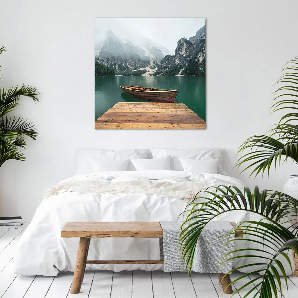 Canvas picture - Boat Found Solitude - 70x70 cm
