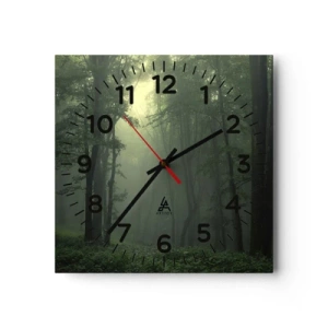 Wall clock - Clock on glass - Before It Wakes Up - 30x30 cm