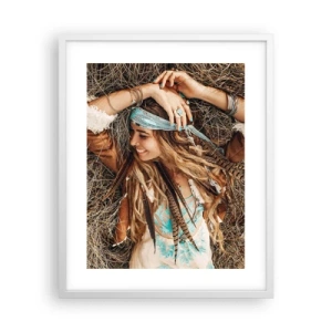 Poster in white frmae - On the Way to the Summer of Love - 40x50 cm