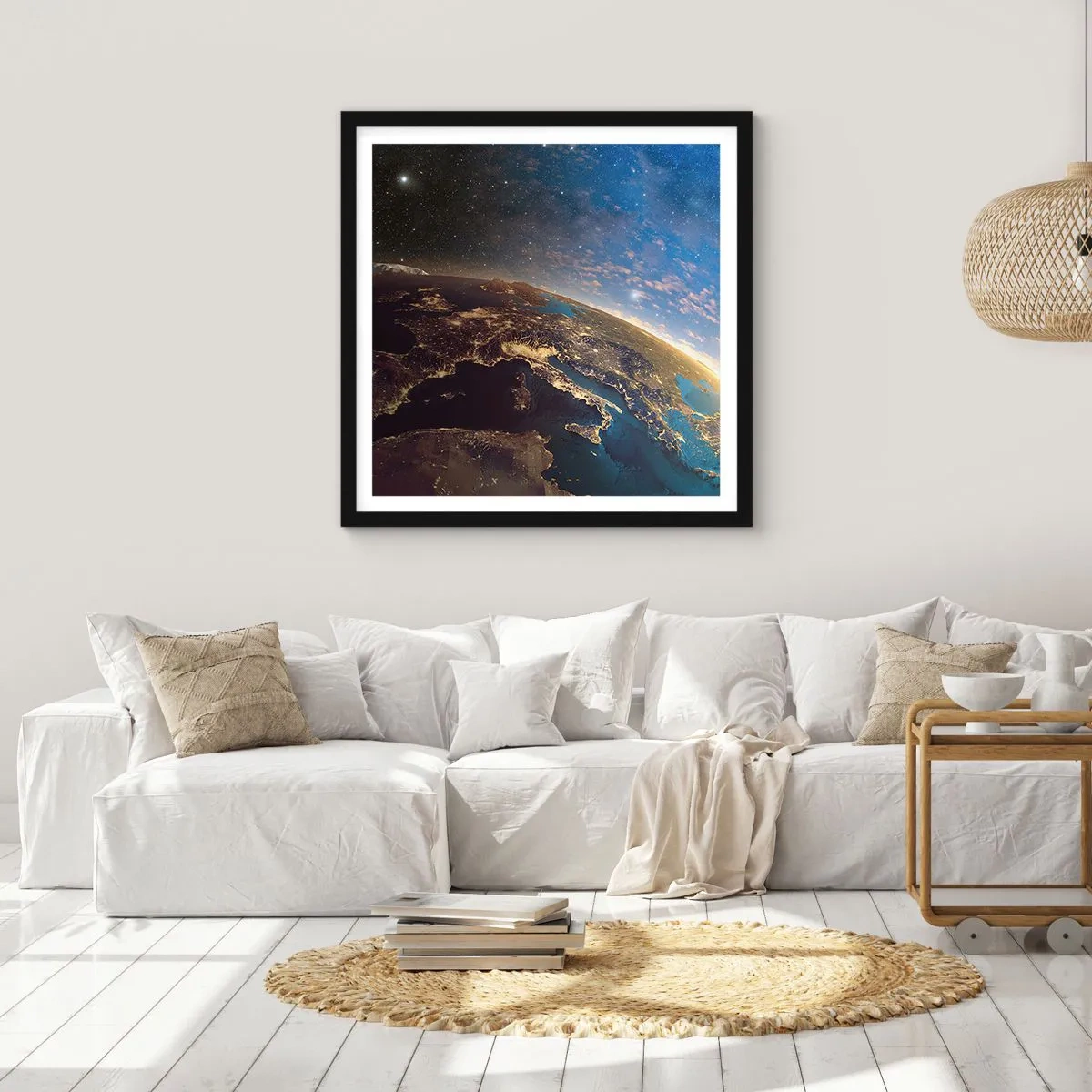 Poster in black frame - Let's Look at Each Other from a Distance - 50x50 cm