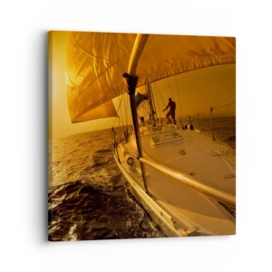 Canvas picture - Golden Evening after a Colourful Day - 30x30 cm