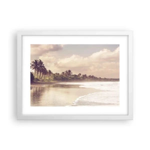 Poster in white frmae - Caress of the Waves - 40x30 cm