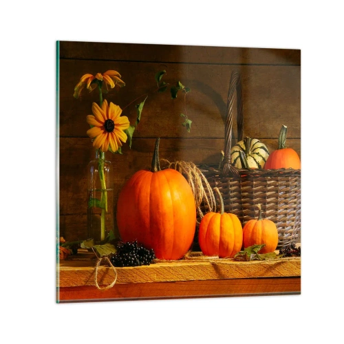 Glass picture - Rustic Composition - Fruit of Autumn - 60x60 cm