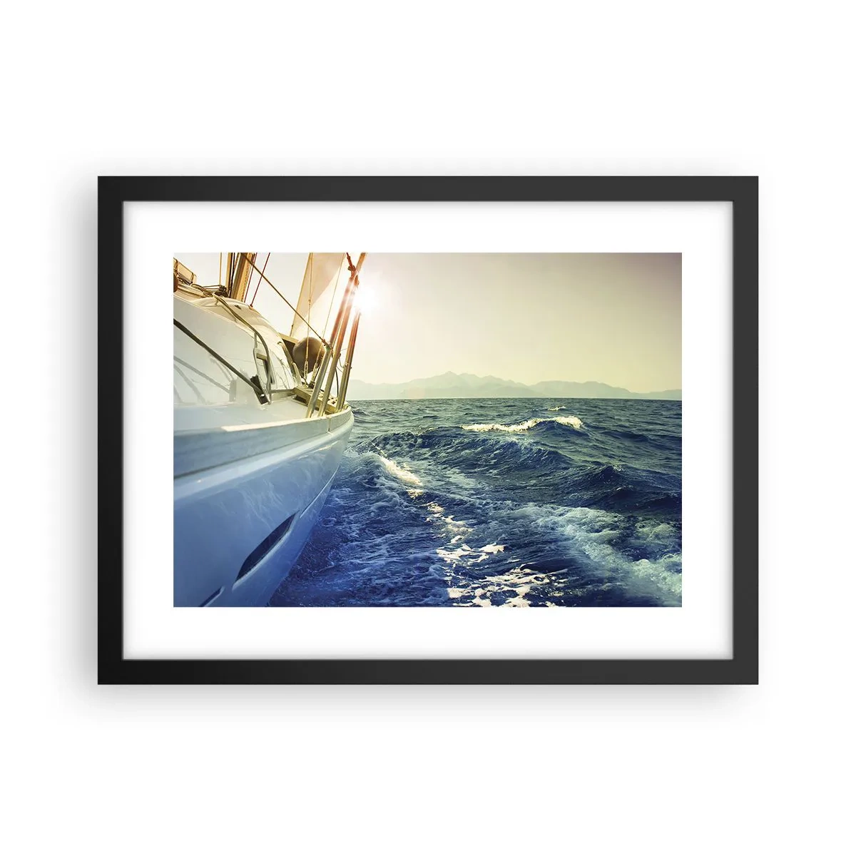 Poster in black frame - In Search of Adventure - 40x30 cm