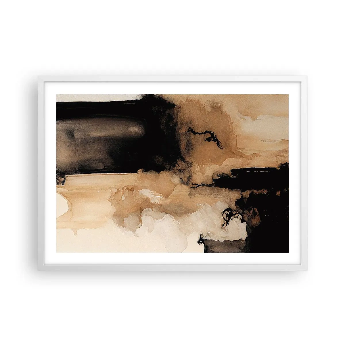 Poster in white frmae - Intriguing Abstract - 70x50 cm